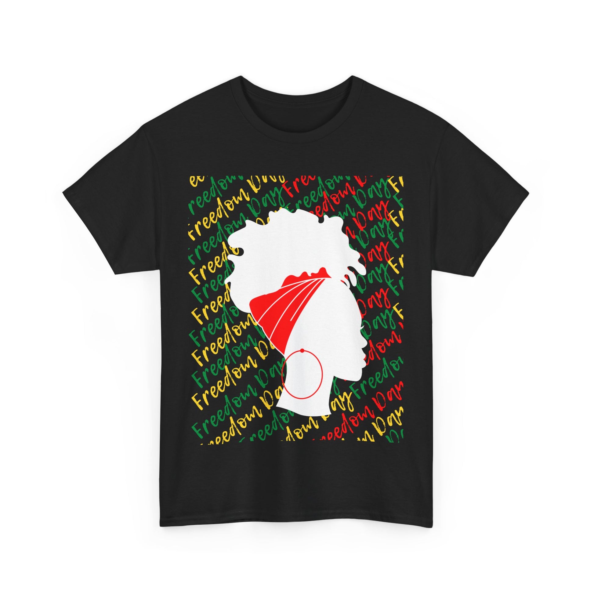 Freedom Day Silhouette v2 Cotton Tee - Premium T-Shirt from Printify - Just $14.45! Shop now at Novus Designs and Creations