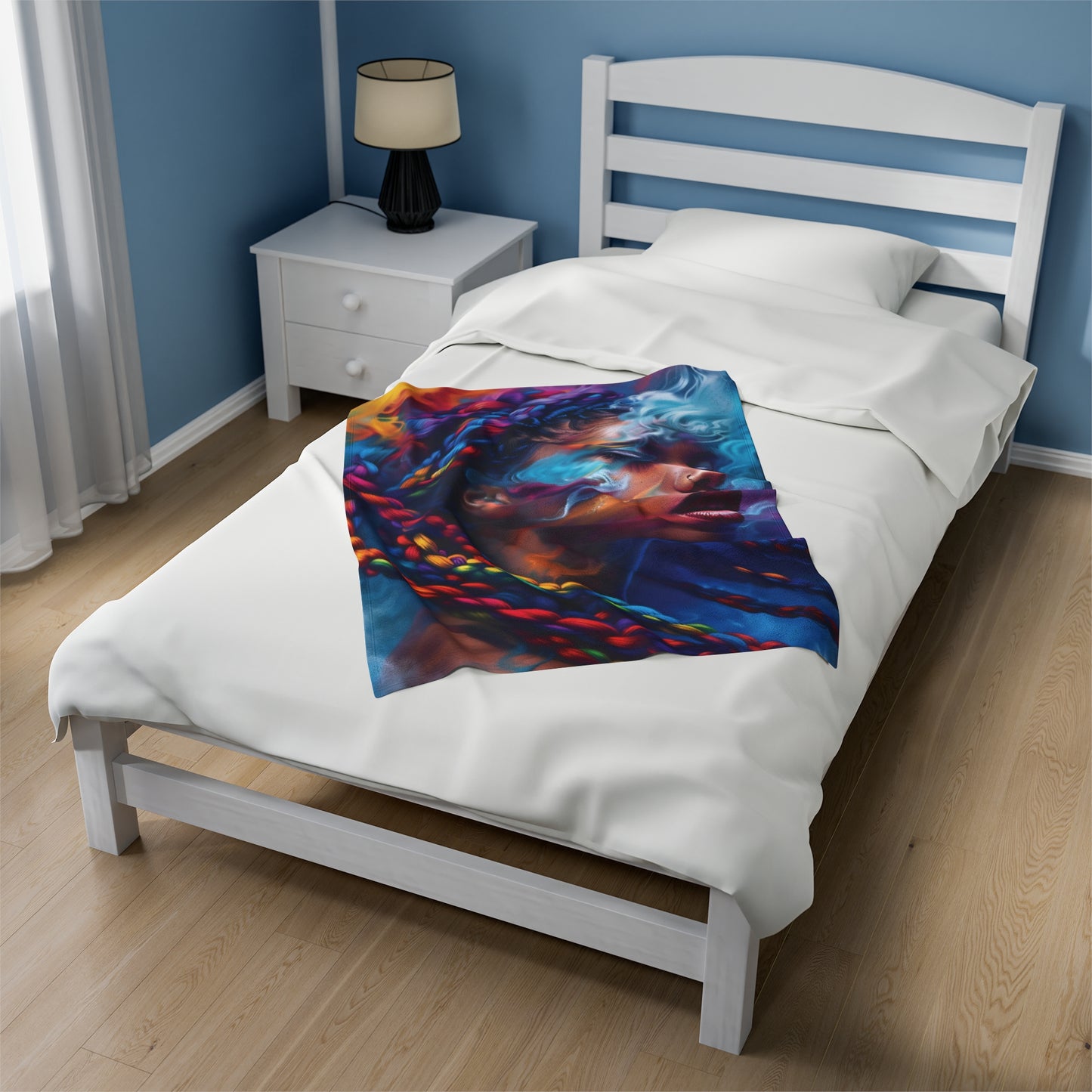 Nebula Bloom Plush Blanket - Premium All Over Prints from Printify - Just $22.38! Shop now at Novus Designs and Creations