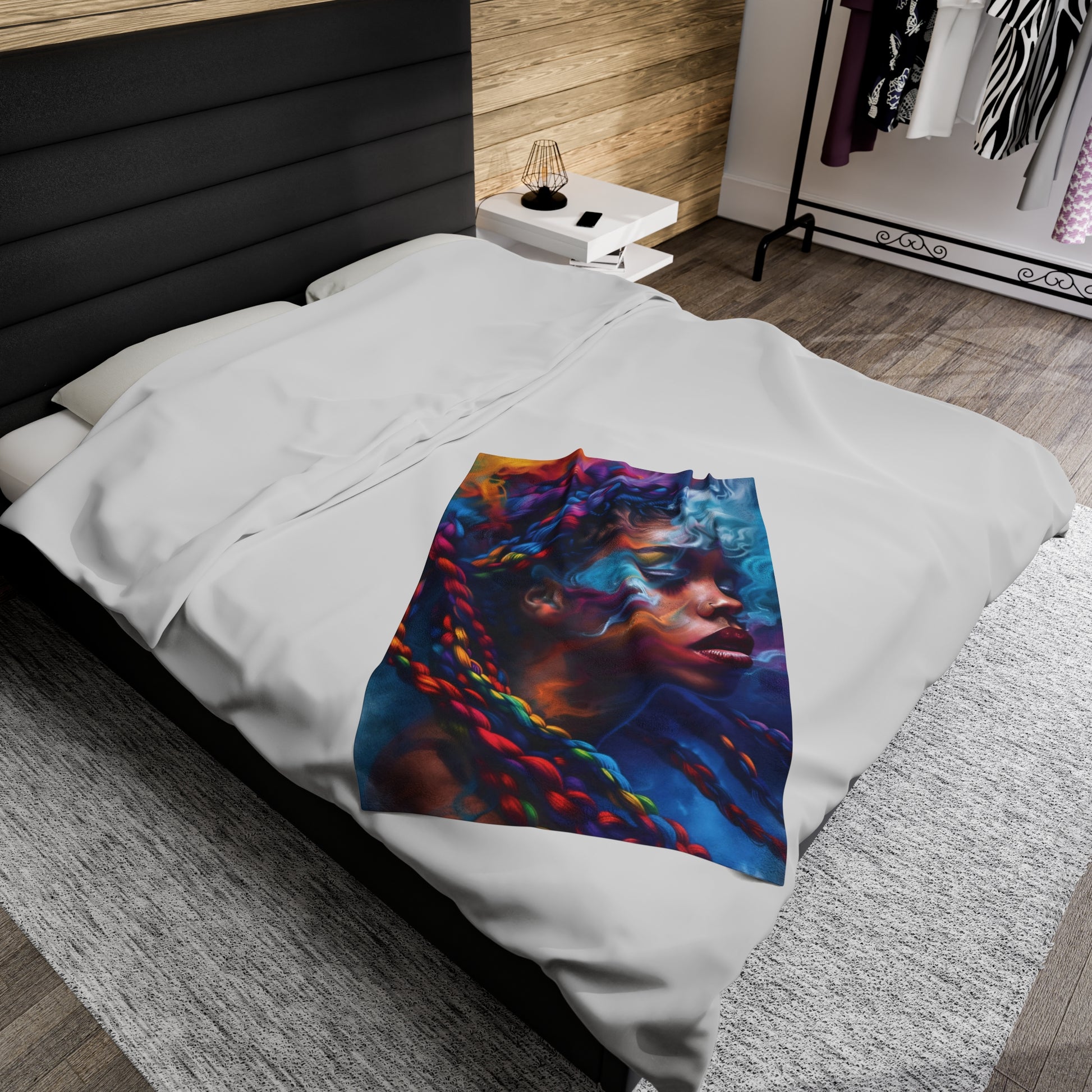 Nebula Bloom Plush Blanket - Premium All Over Prints from Printify - Just $22.38! Shop now at Novus Designs and Creations