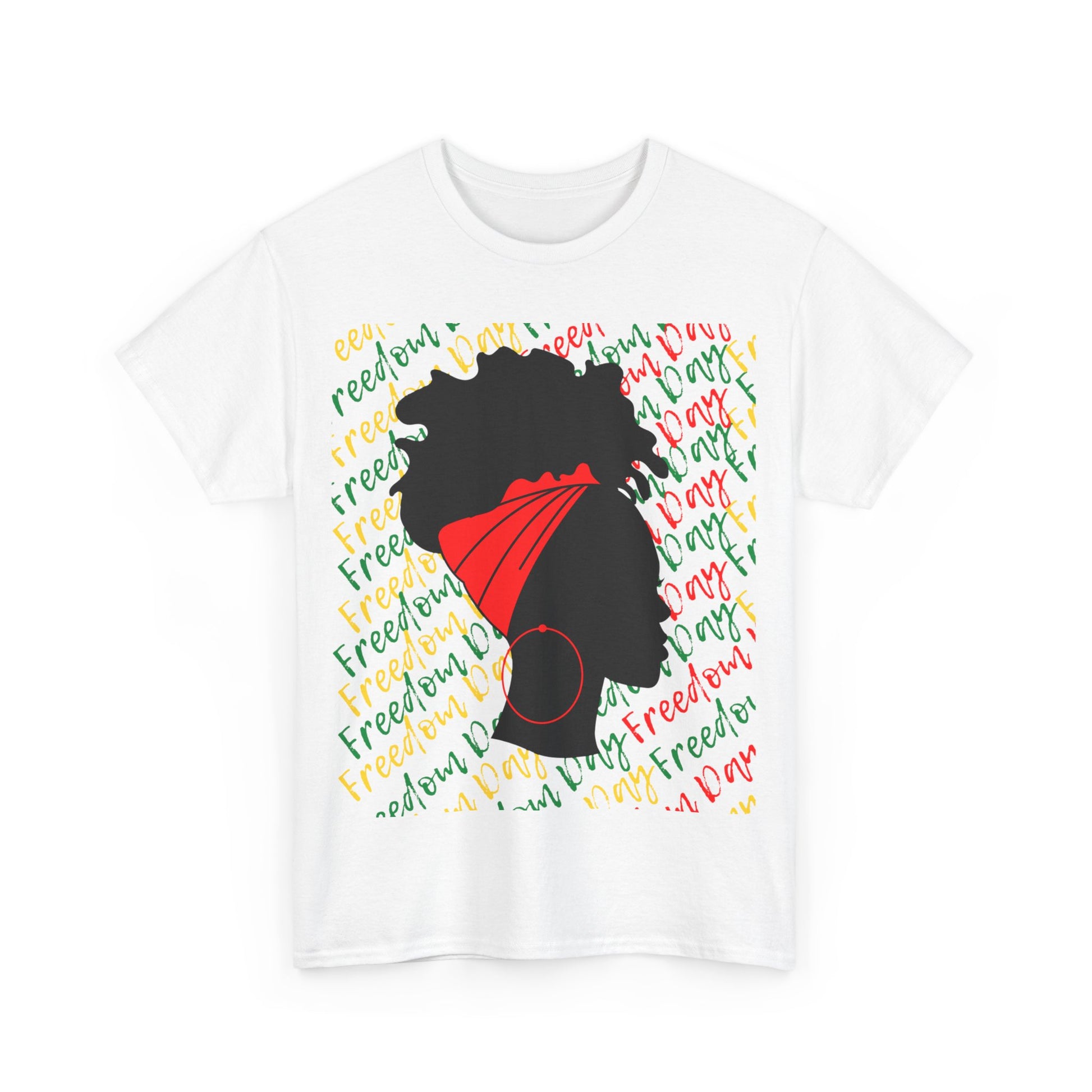 Freedom Day Silhouette Cotton Tee - Premium T-Shirt from Printify - Just $14.45! Shop now at Novus Designs and Creations