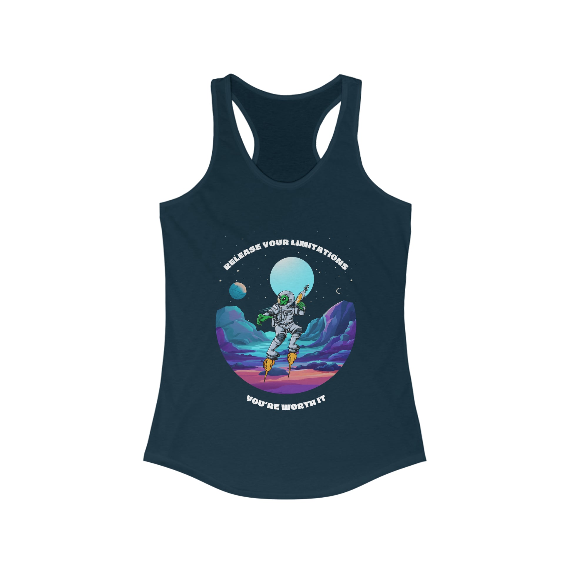 Break Free & Be Stellar - Women's Racerback Tank - Premium Tank Top from Printify - Just $16.53! Shop now at Novus Designs and Creations