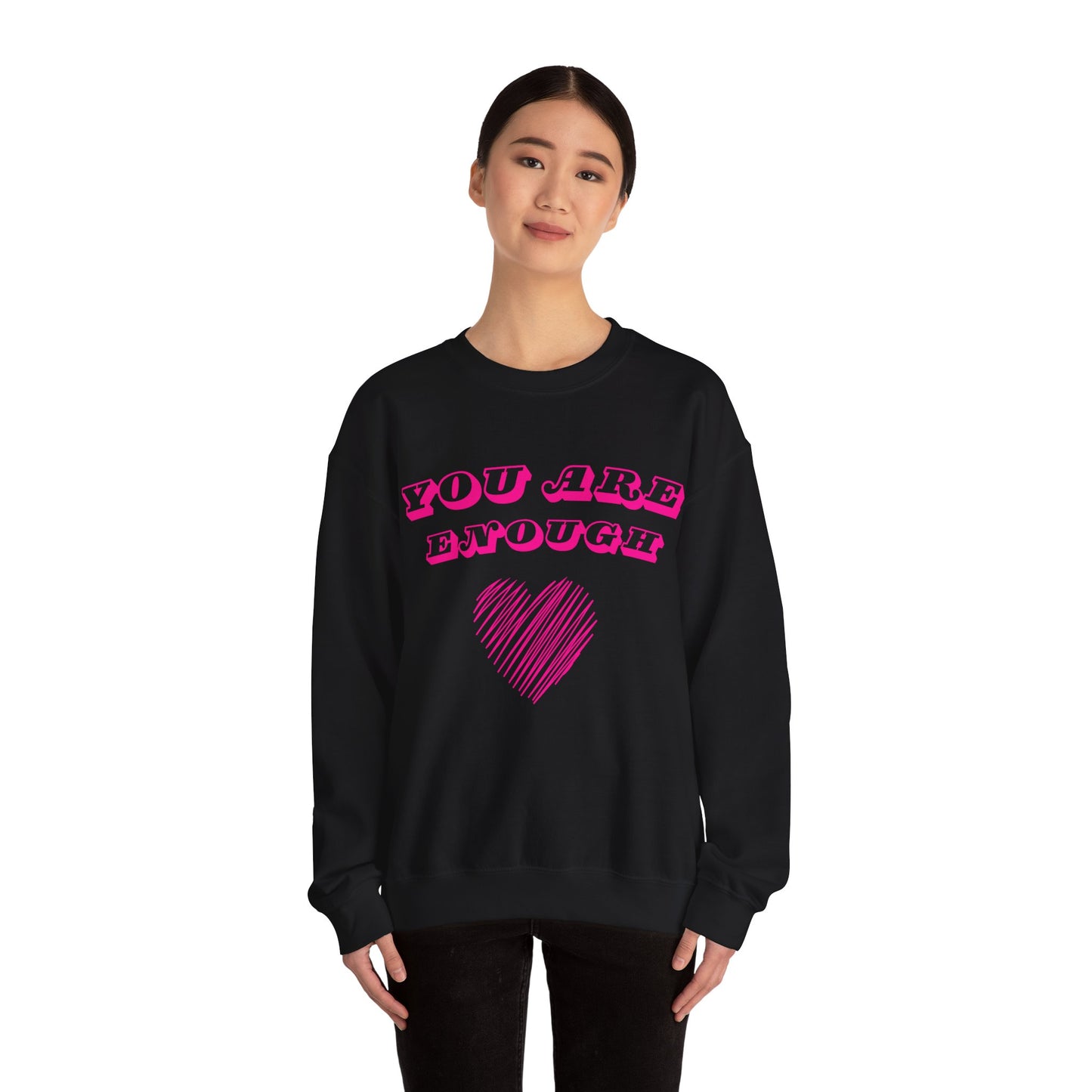 You Are Enough Sweatshirt - Premium Sweatshirt from Printify - Just $28.79! Shop now at Novus Designs and Creations