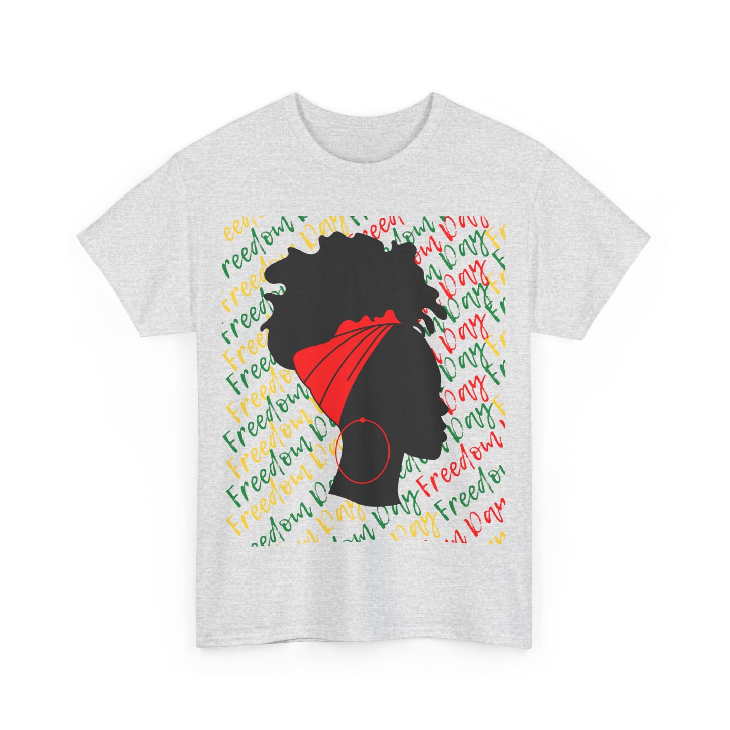 Freedom Day Silhouette Cotton Tee - Premium T-Shirt from Printify - Just $14.45! Shop now at Novus Designs and Creations