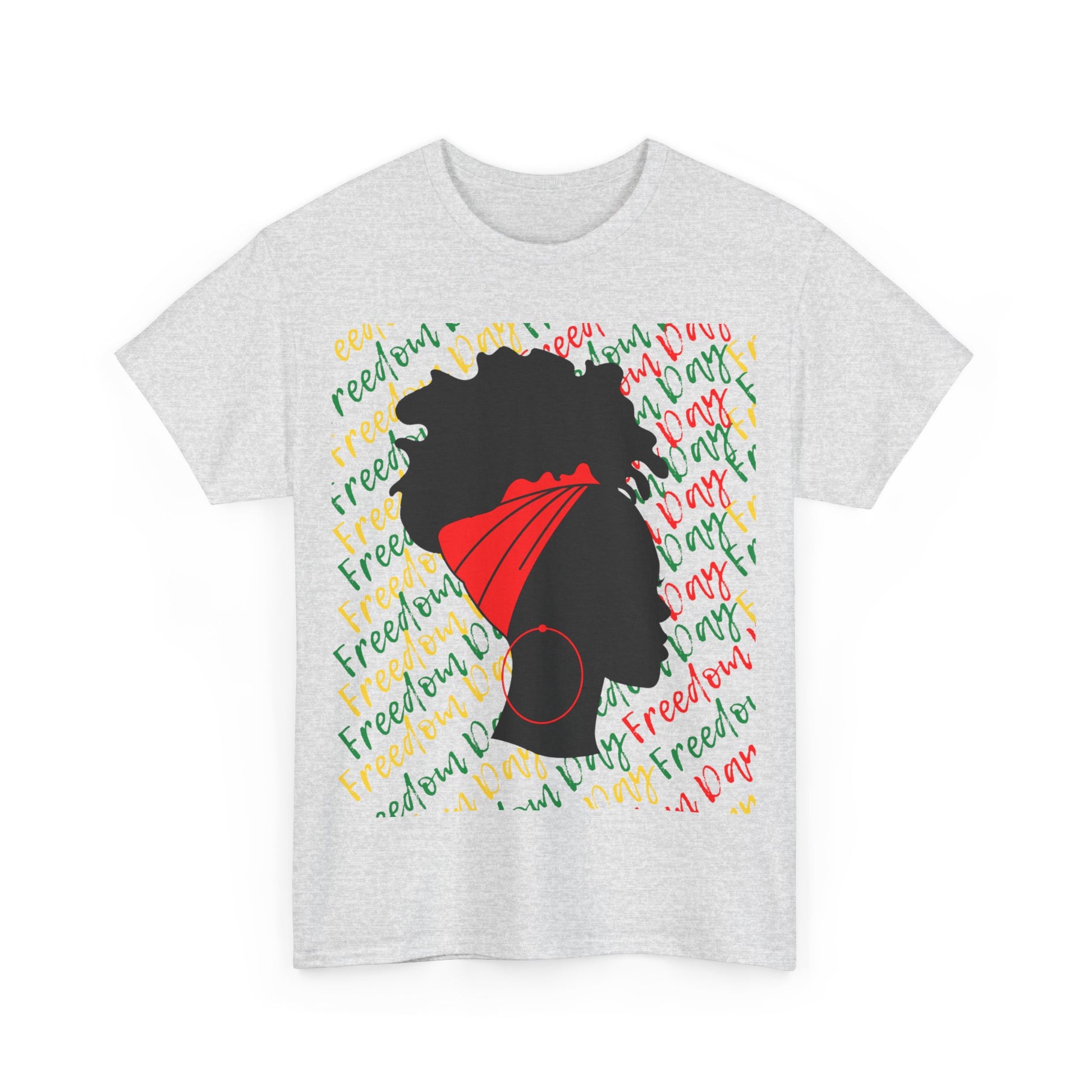 Freedom Day Silhouette Cotton Tee - Premium T-Shirt from Printify - Just $14.45! Shop now at Novus Designs and Creations