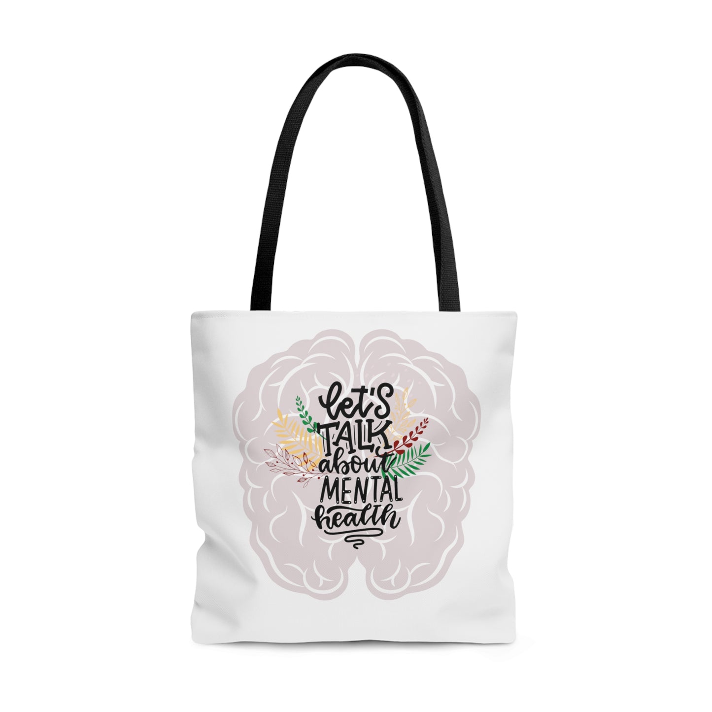 Let’s Talk About Mental Health Tote Bag - Premium Bags from Printify - Just $24.23! Shop now at Novus Designs and Creations