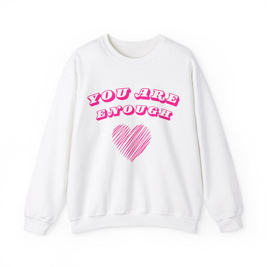 You Are Enough Sweatshirt - Premium Sweatshirt from Printify - Just $28.79! Shop now at Novus Designs and Creations