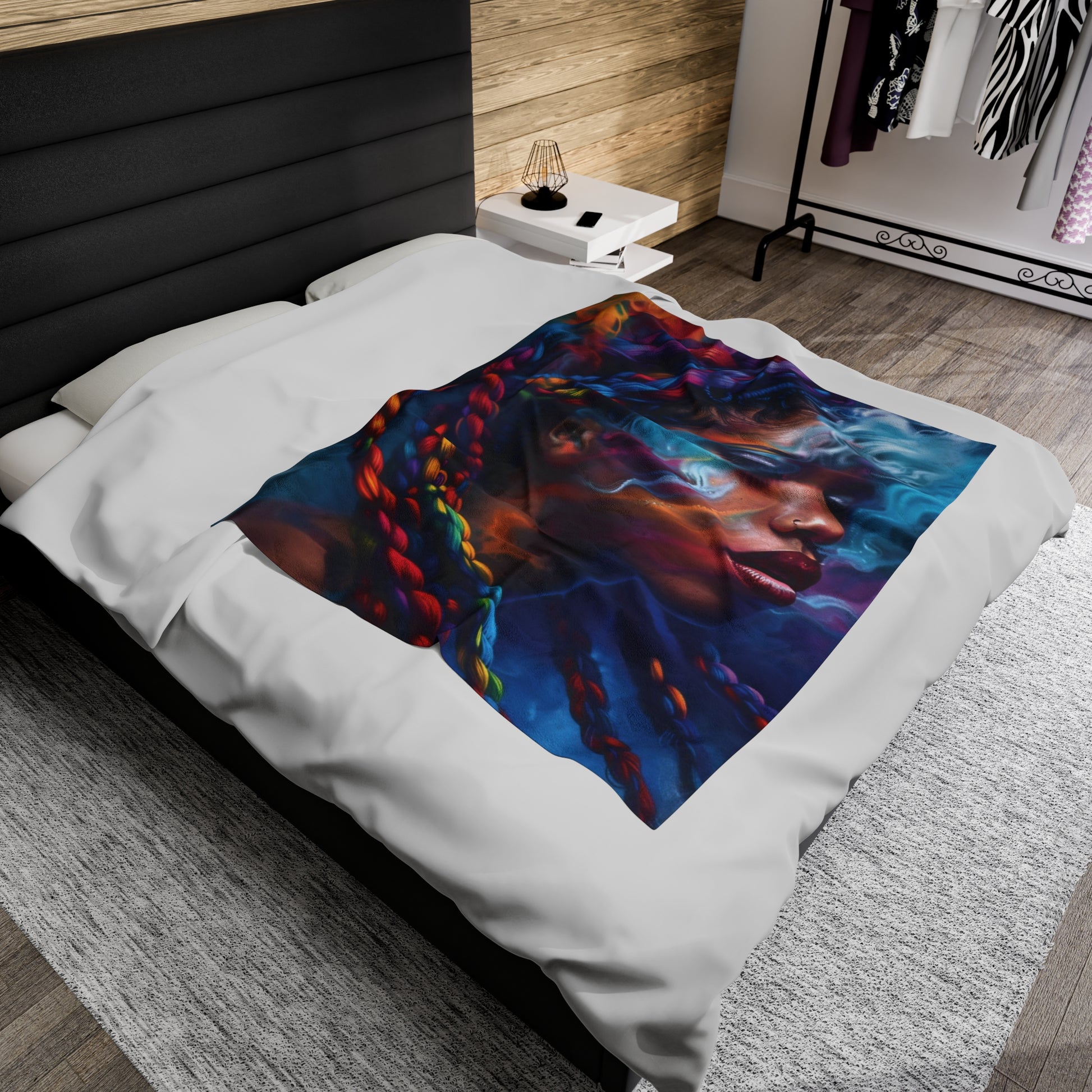 Nebula Bloom Plush Blanket - Premium All Over Prints from Printify - Just $22.38! Shop now at Novus Designs and Creations