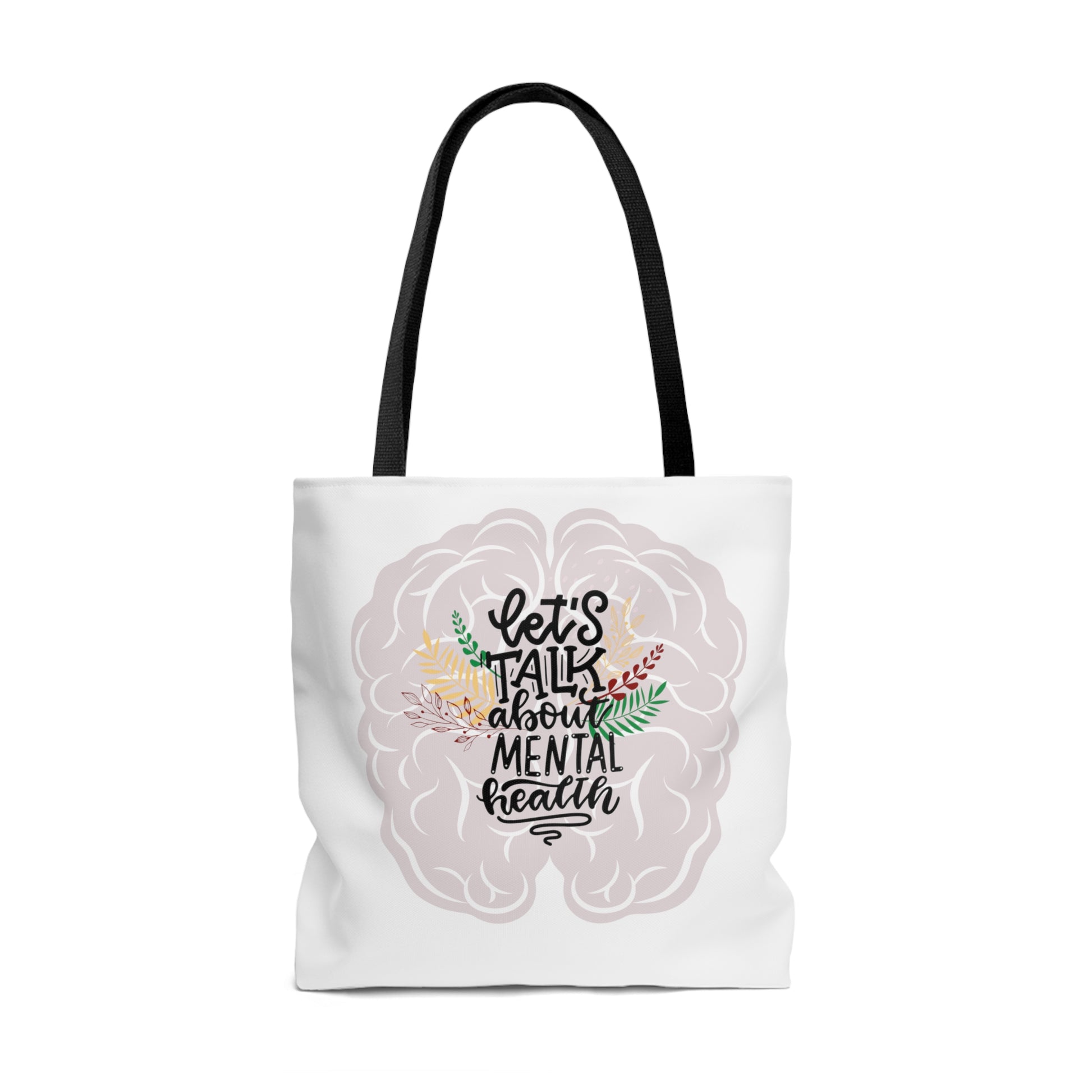 Let’s Talk About Mental Health Tote Bag - Premium Bags from Printify - Just $24.23! Shop now at Novus Designs and Creations