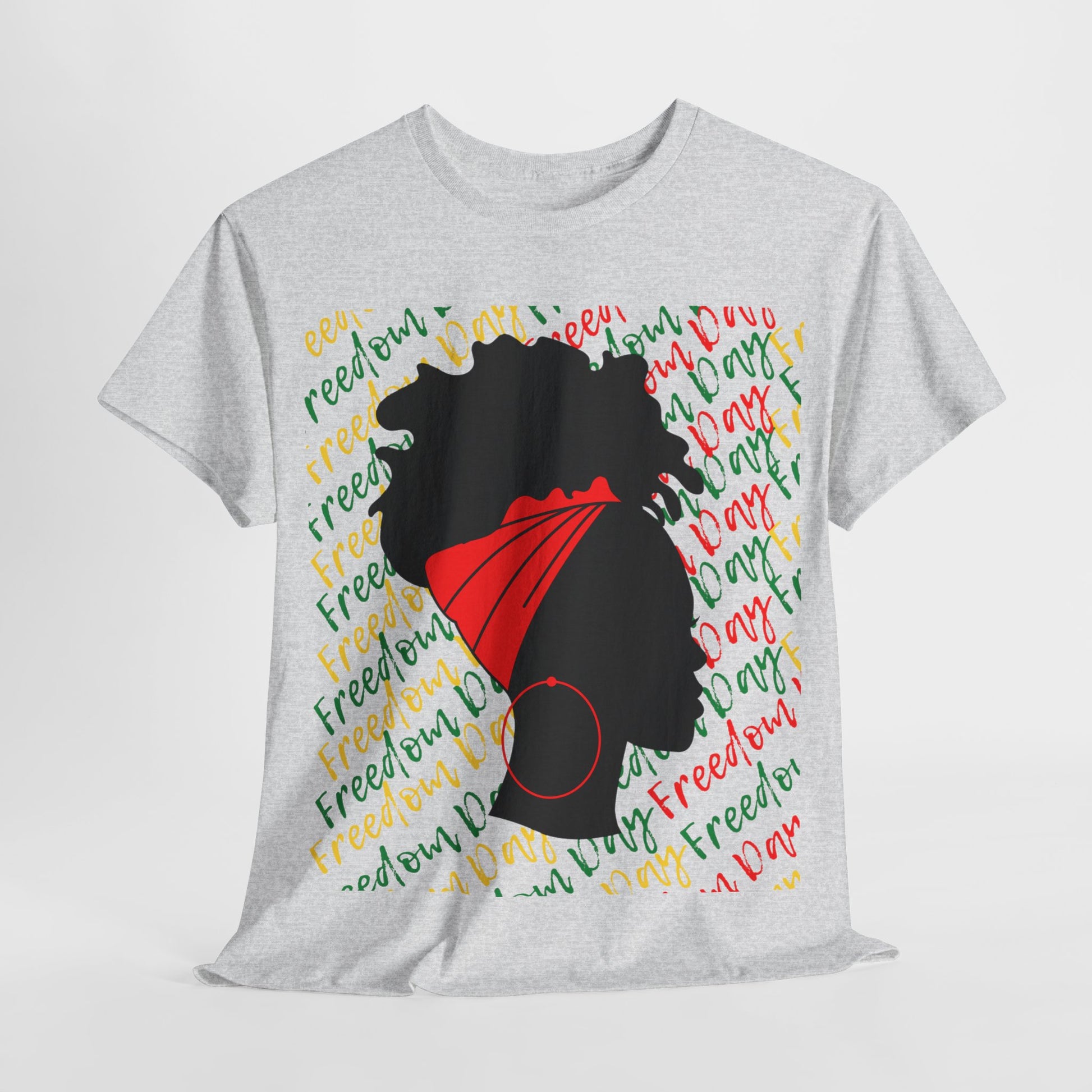 Freedom Day Silhouette Cotton Tee - Premium T-Shirt from Printify - Just $14.45! Shop now at Novus Designs and Creations