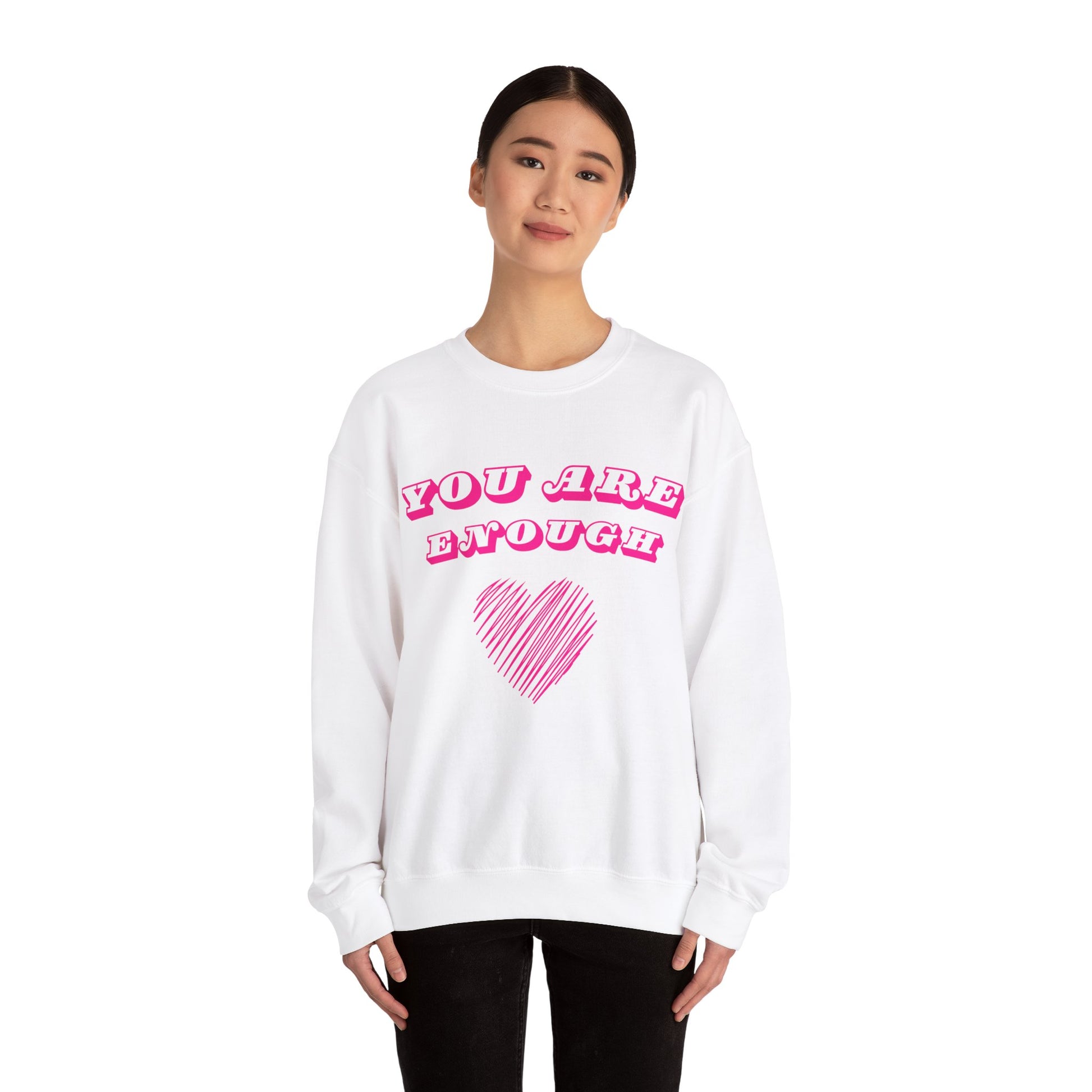 You Are Enough Sweatshirt - Premium Sweatshirt from Printify - Just $28.79! Shop now at Novus Designs and Creations